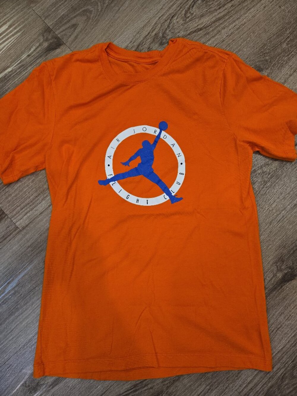 Air Jordan Orange Flight Club Short Sleeve T-Shirt Small